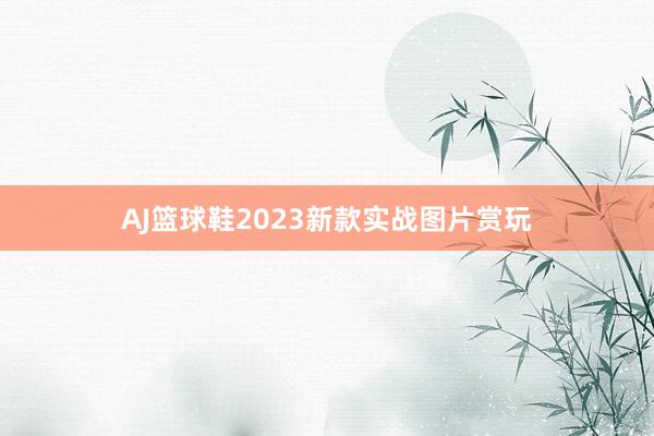 AJ篮球鞋2023新款实战图片赏玩